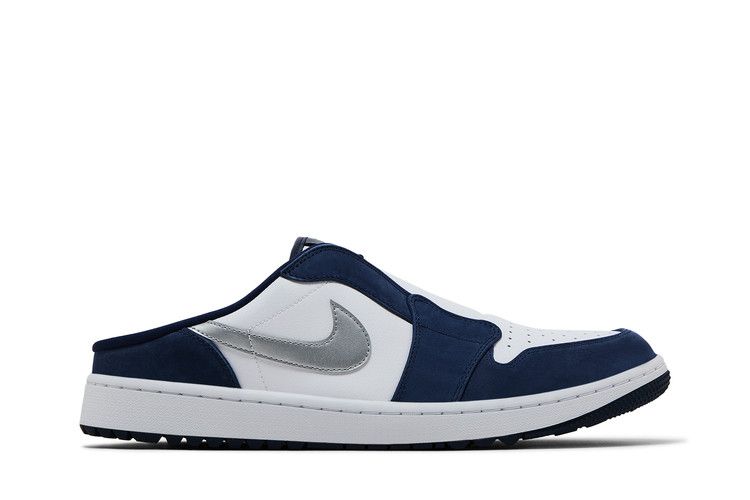 Men's Mules Nike Jordan 1 Mule Golf Midnight Navy White/Midnight Navy/Metallic Silver