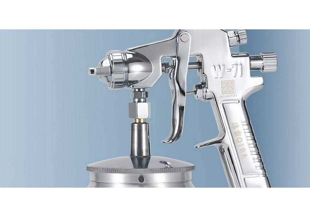 W101 Pneumatic Paint Spray Gun with High Atomization for Furniture, Upper & Lower Pot, New Model W71/W77