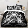 Baphomet Satan Demon Evil Duvet Cover Set Horror Evil Monster Bedding Set Full King Size Comforter Cover Christmas Navidad Gift
