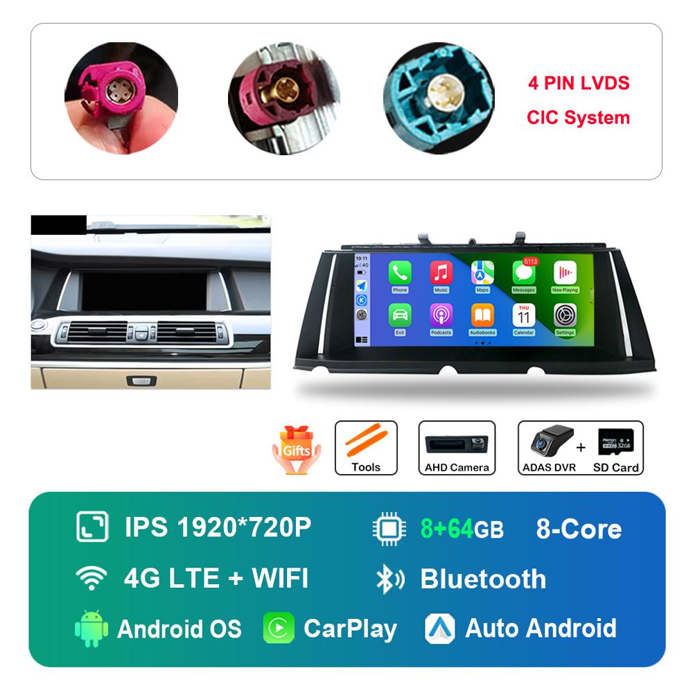 10.25 inch Android Car Radio Multimedia Player HD Touch Screen for BMW 7 Series F01 F02 2009 - 2015 CIC NBT System DSP Stereo