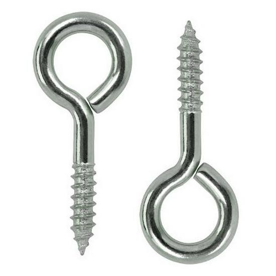 Blue & White Zinc-Plated Hardware Pendant with Eye Screws - Self-Tapping, Pointed Head, Wood Grain Wind Hook for Lamps, New Chinese Style.