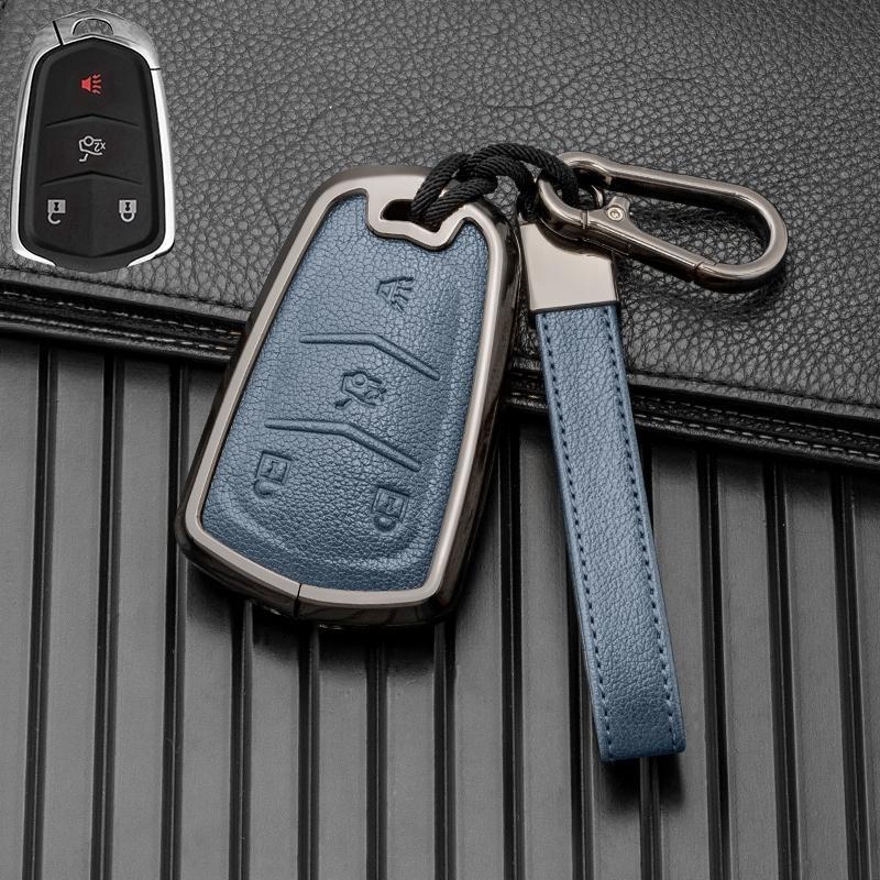 Car Key Case for Cadillac ATS CT6 CTS DTS XT5 Escalade ESV SRX STS XTS 2014 2015 2016 2017 2018 Cove Accessories