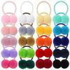 Double Fur Ball Hair Rope Set High Elasticity Small Size Hair Scrunchies Simple Styling Decoration Hairbands Hair Accessories