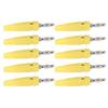 10pcs Set 4mm Banana Plug Socket Terminal Connector for Welding Machinery Charging GeneratorsYellow