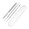 Nail Scaling Remover Nail File Nail Lifter Set of 3 with Case Stainless Steel Nail Scaling Remover Toenail Nail Care Ingrown Nails Thick Nails Nail
