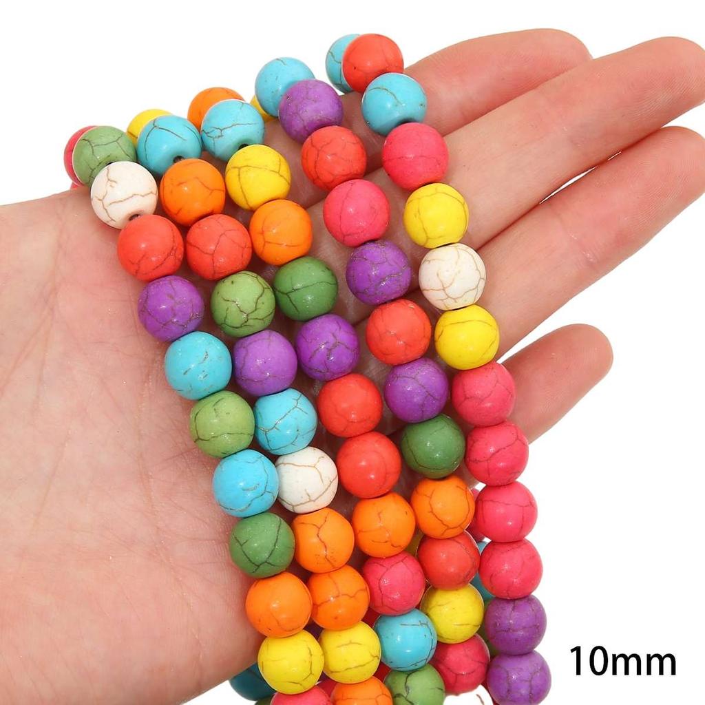 Synthetic Colour Turquoise Various Shapes of Colour Beads For Handmade Bracelet Necklace Keychain DIY Craft Jewelry Making Accessories