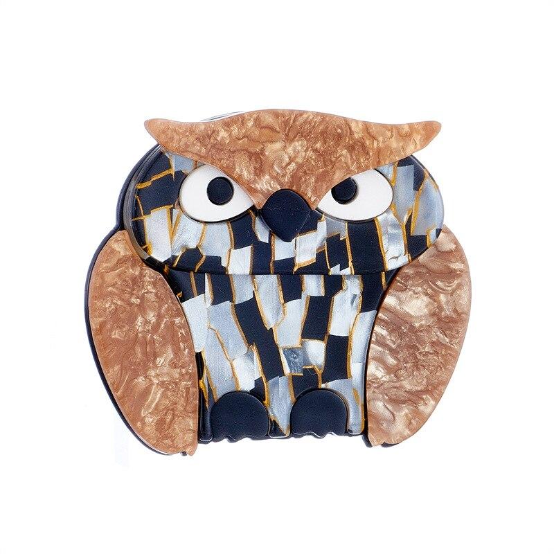 Blucome Broches acrílicos para ropa, broches bonitos con forma de búho de alta calidad para mujeres, nuevos alfileres para niñas, joyería en bolsos