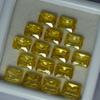 12 Pcs Natural Yellow Color Sapphire Emerald Cut   Loose Gemstone 7x5 mm