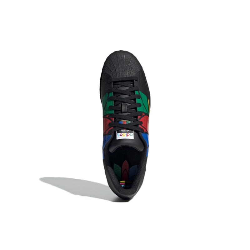 Adidas Superstar Pure 'Colorful Trefoil Core Black' Sneakers FU9518