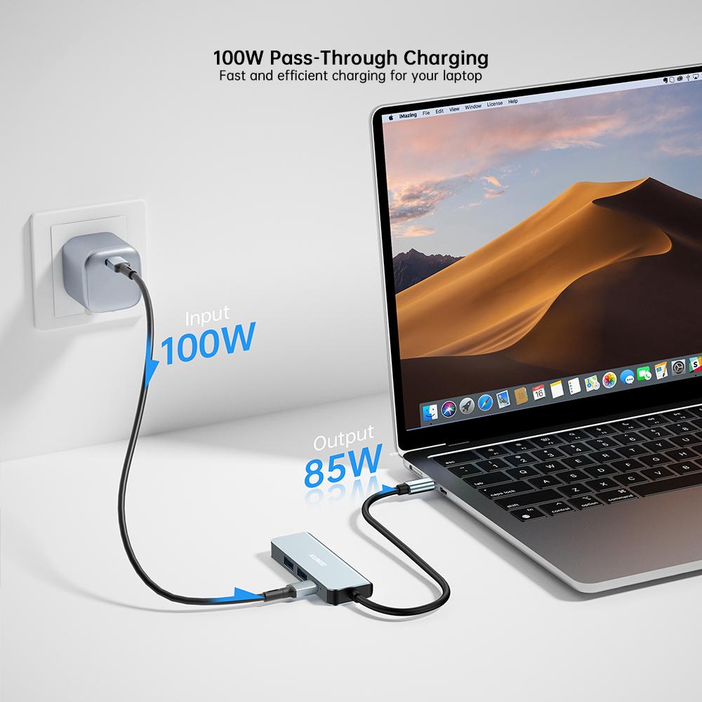 XUNDD XDDC-071 4 in 1 USB-C Hub Docking Station Type-C to PD/USB 3.0/USB 2.0/HD Multi-Port Adapter
