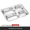 304 Stainless Steel Divided Meal Tray