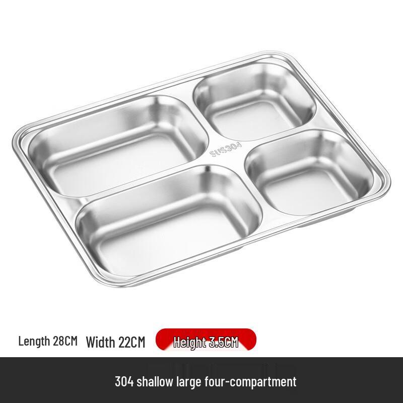 Square Plastic Divided Lunch Tray with Lid