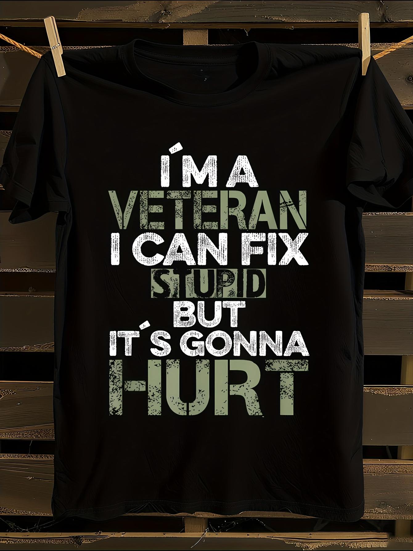 Veteran Pride Slogan T-shirt L