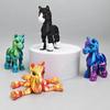 All-In-One Molding 3D Printed Horse Simulated Statue Cute Horse Joint Tail Movable Figurine Office Decor
