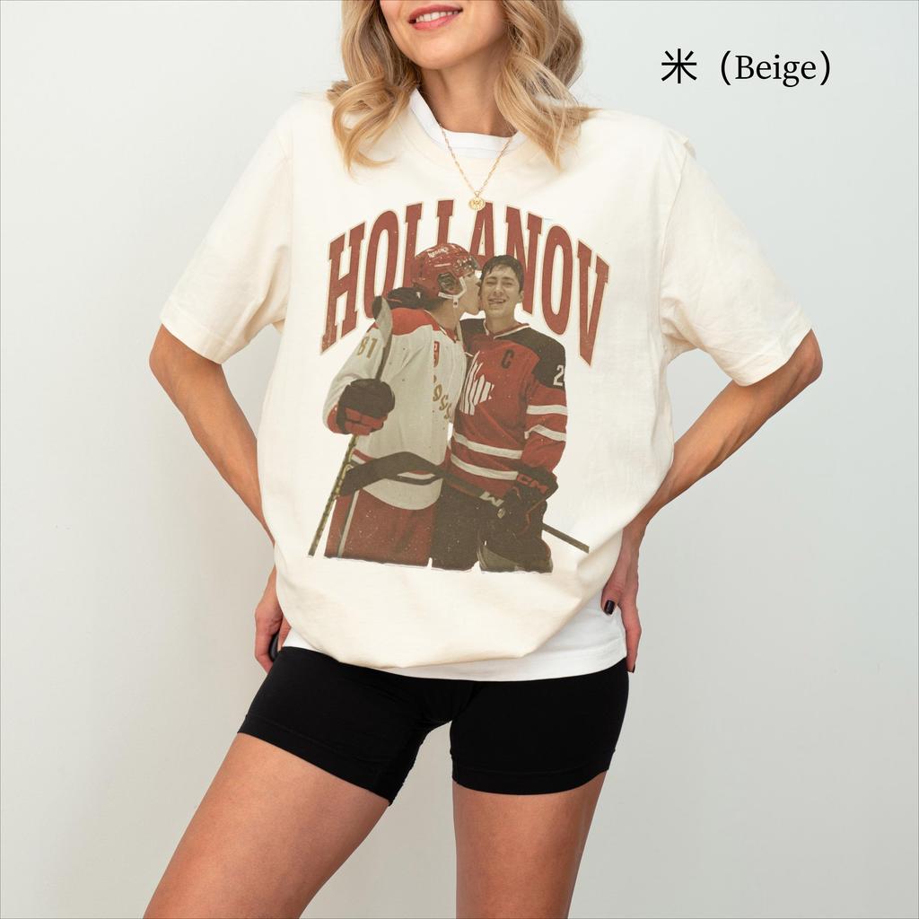 Vintage Hockey Heated Rivalry T-shirt Summer Men's and Women's Loose and Breathable T-shirt Top