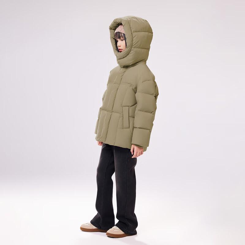 EBAER Unisex 3-Proof Hooded Down Jacket 130cm