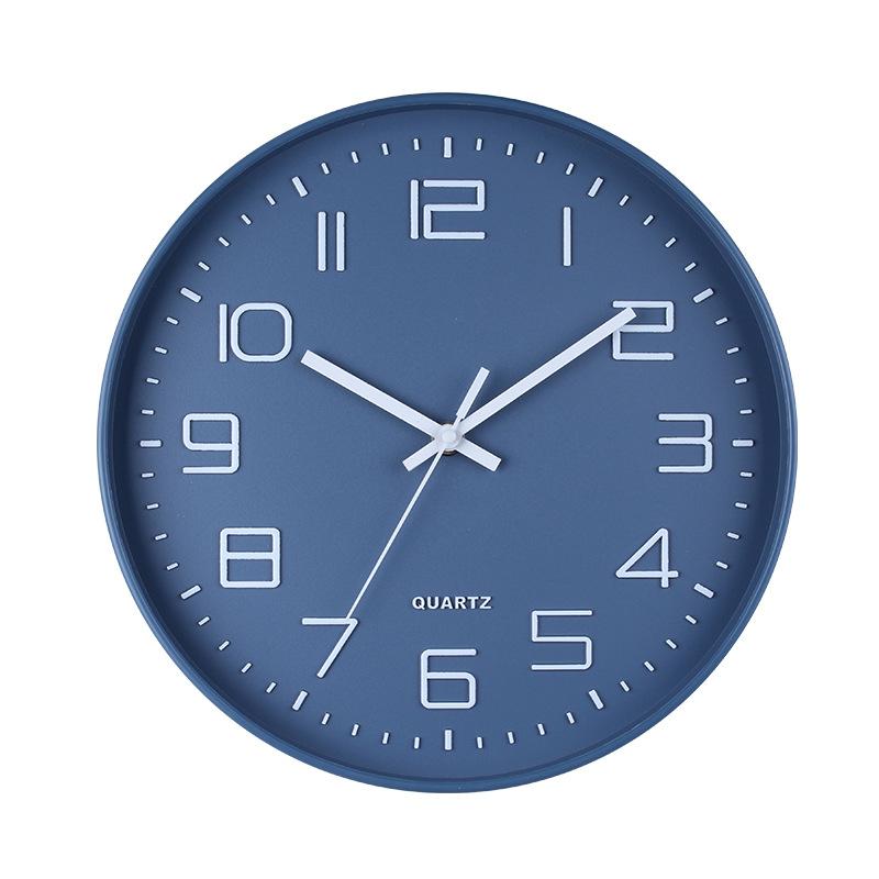 A Modern and Simple Living Room 12-inch Silent, Precise Timekeeping, Clear and Three-dimensional Quartz Wall Clock