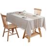 Cotton Linen Rectangular Tablecloth Waterproof Slip Resistant Wrinkle Rustic Farmhouse Style 140x180cm-140x300cm