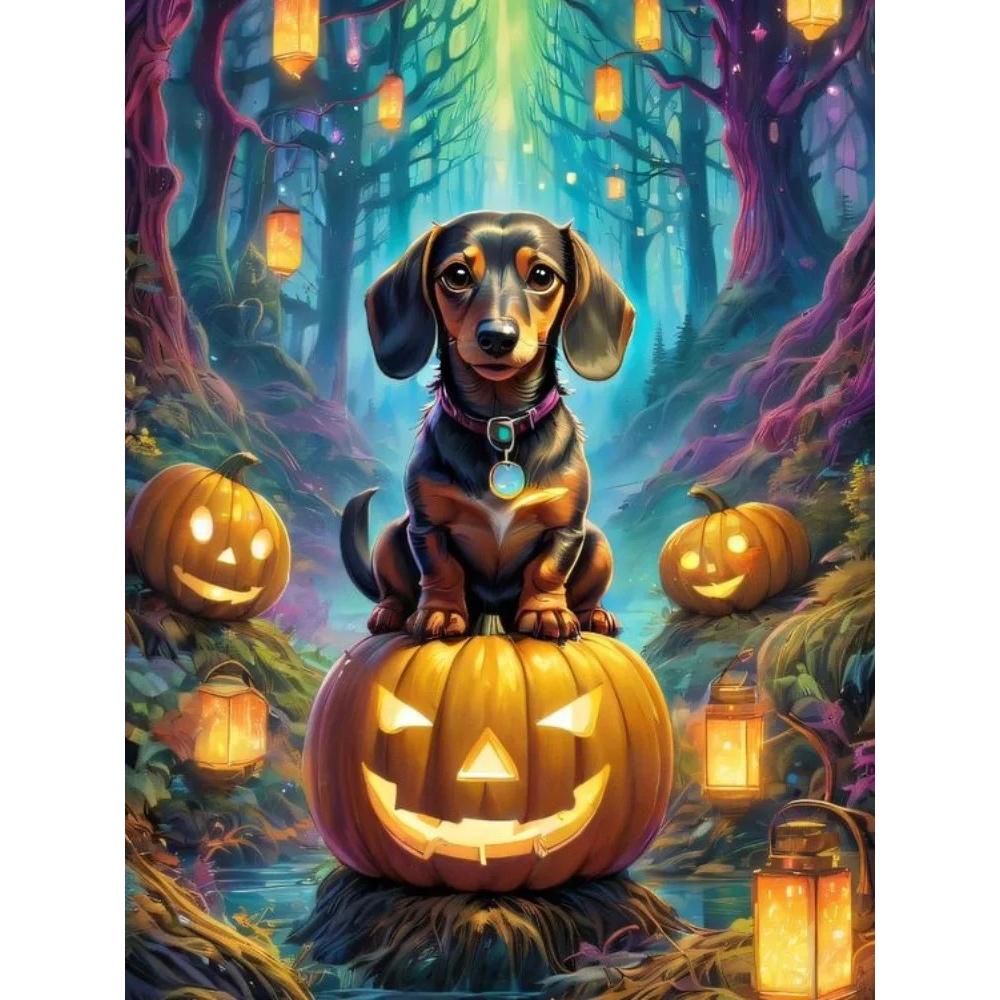 Dachshund 5D Diamond Painting Kits Cozy Cute Pet Dog Art Mosaic Portrait DIY Diamond Embroidery Room Christmas Home Decor Craft