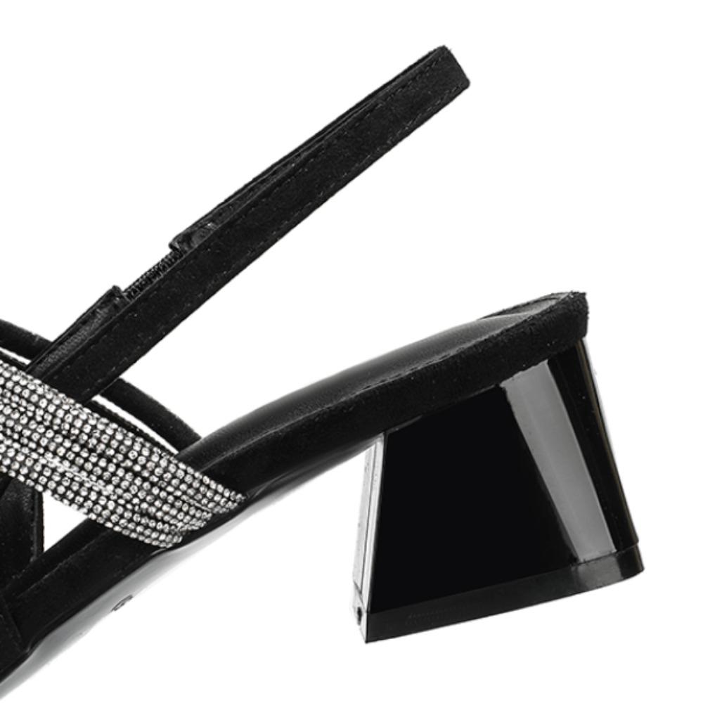 Women's Summer Sandals Pointed Head Sandals Summer 2025 New Daily Commuting Thick Heel Bag Head Women's Sandals