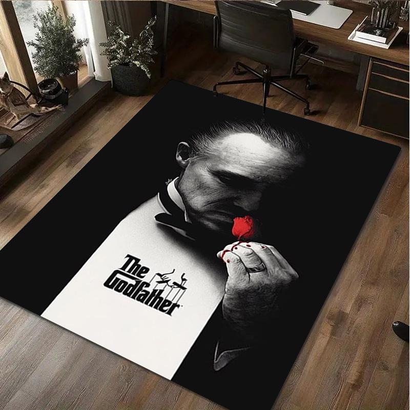 1Pc The Godfather Print Rug - home decoration Carpet For Living Room Bedroom Flooring Computer Chair Area Rug