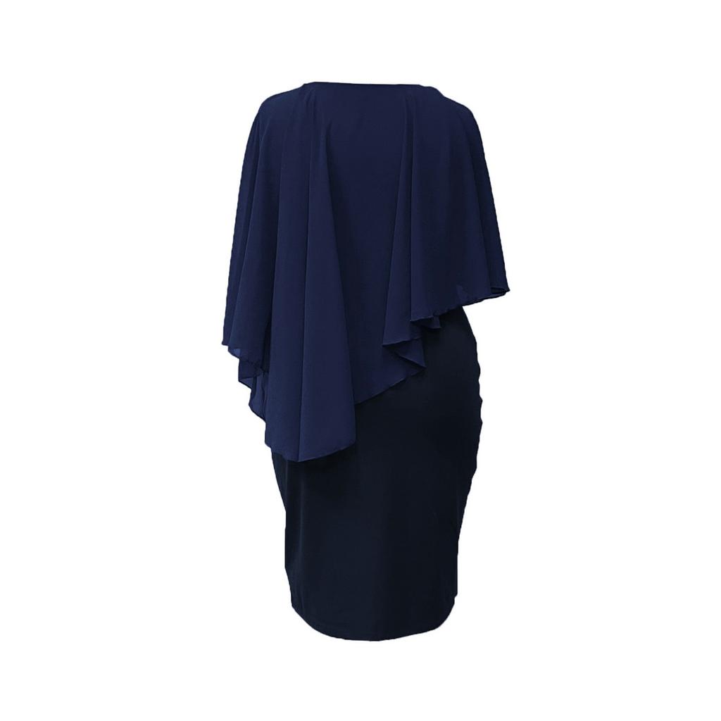 Spring Summer New Women's Fashion Solid Sleeveless Chiffon Shawl Bodycon Dress, European American Style Casual Party Dress for Women