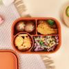 4 Compartments Microwave Safe Lunch Box BPA-free Food Storage Container Silicone Lunch Box  Picnics