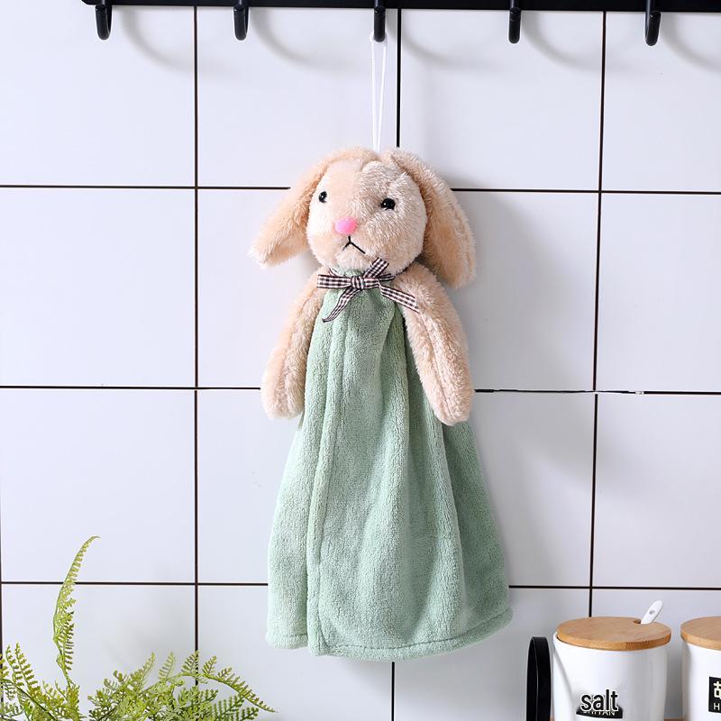 Lucky Rabbit Hanging Children's Quick-Dry Hand Towel - Absorbent for Kitchen & Bathroom