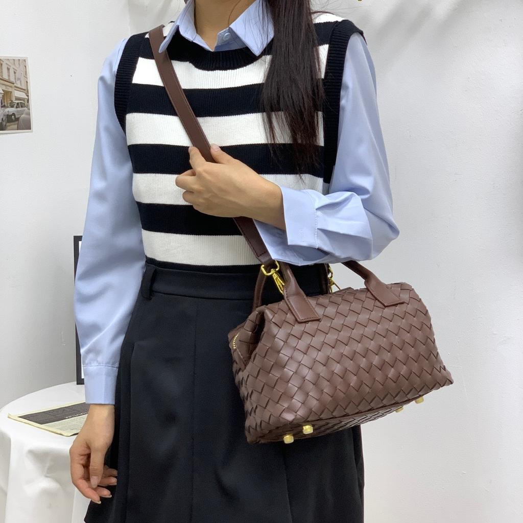 Νέα υφασμάτινη τσάντα bowling δερμάτινη τσάντα BD pillow τσάντα ώμου χειρός τσάντα crossbody γυναικεία τσάντα