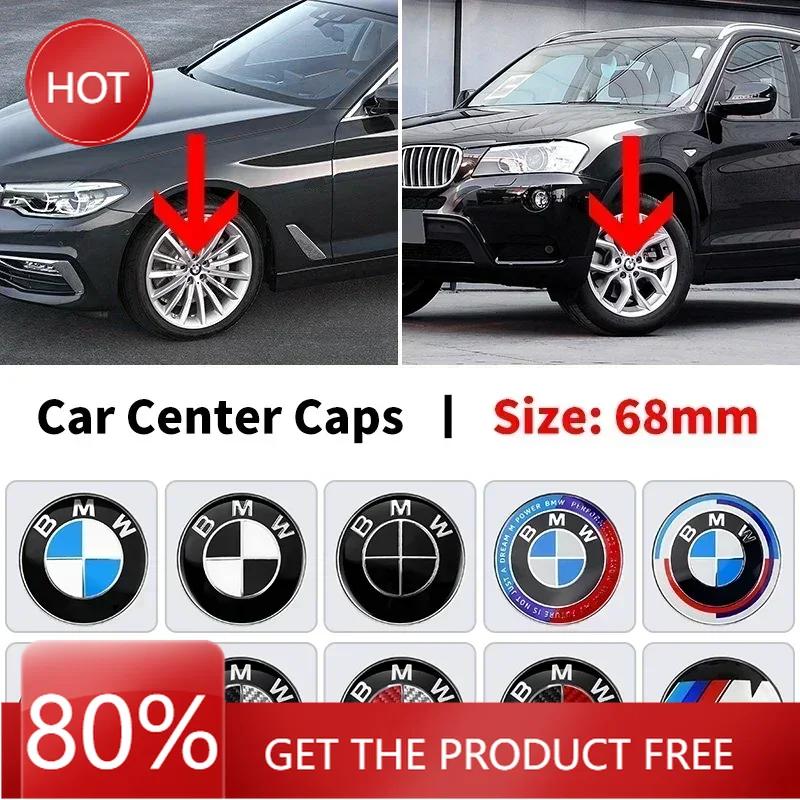 2025 Hot 4pcs 68mm Car Wheel Center Cap Logo Hub Badge Rims Cover For BMW E46 E38 E60 E90 E93 F20 F30 X3 X5 Blue White Black Ann