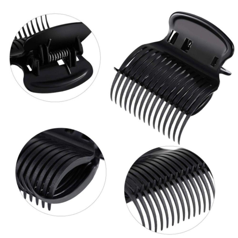 12pcs/set White Hair Dye Perm Insulation Clips Black Hot Roller Super Hair Curler Claw Clamps  Salon