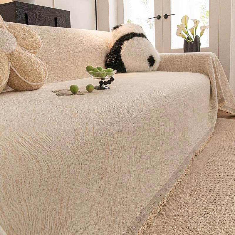 New Chenille Sofa Cover Cloth Full Cover Sofa Towel Fixed Anti Slip Anti Cat Scratch Sofa Blanket