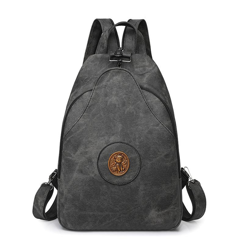 Retro Large Capacity PU Backpack Women's Chest Bag