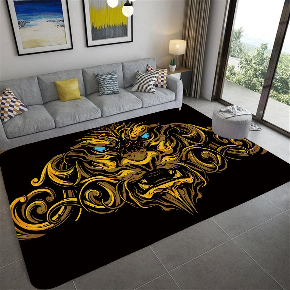 

Нескользящий напольный коврик для детской комнаты, коврик для ползания, искусство льва, высококачественный ковер с принтом льва, ковер для гостиной, спальни 40x60cm