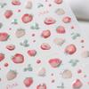Juicy Red Jelly Tomato Nail Art Sticker Cute Bowknot Glitter Star 5D Fruit Self Adhesive Nail Art Decals for DIY