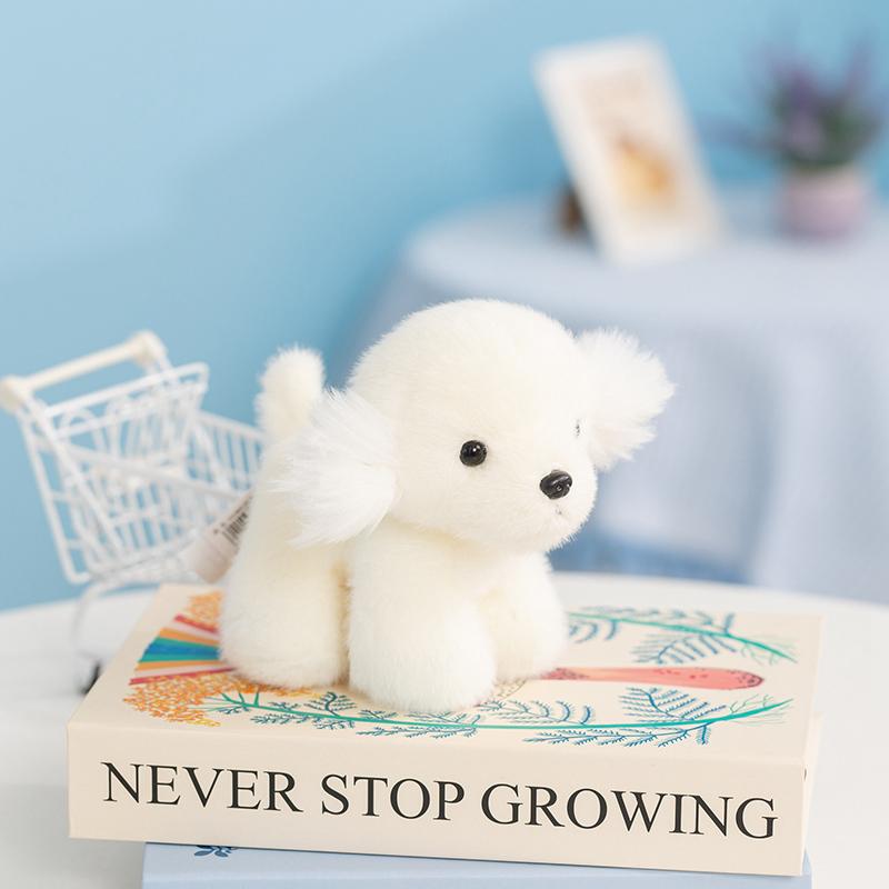 Cuddly Pose Puppy Series Plush Toys Mini Fluffy Schnauzer Poodle Bichon Rottweiler Golden Retriever Doll Lovely Desktop Pets