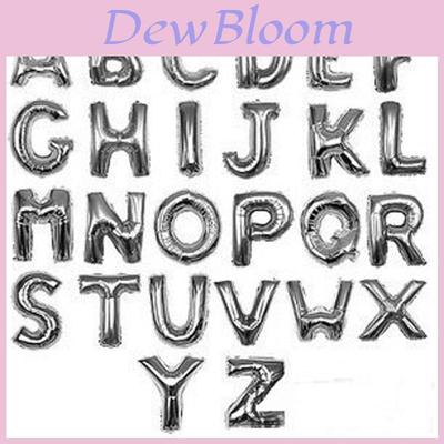 Elegant Gold Silver 16" Foil Letter Number Balloons For Birthday Party Decor
