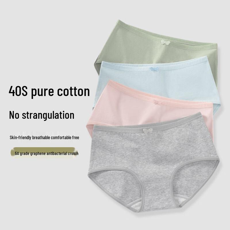 Deanfun Women's Cotton Antibacterial Briefs 4-Pack