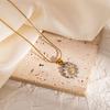 Luxury Heart Flower Stainless Steel Clavicle Necklace