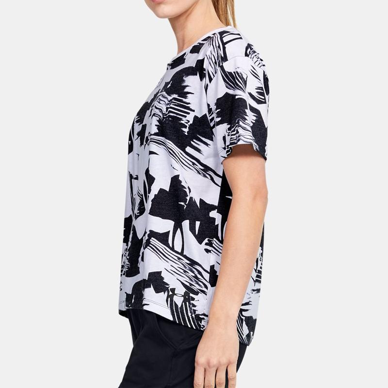Under Armour Live Training Sports Print T-Shirt Women Tops 1355708-003