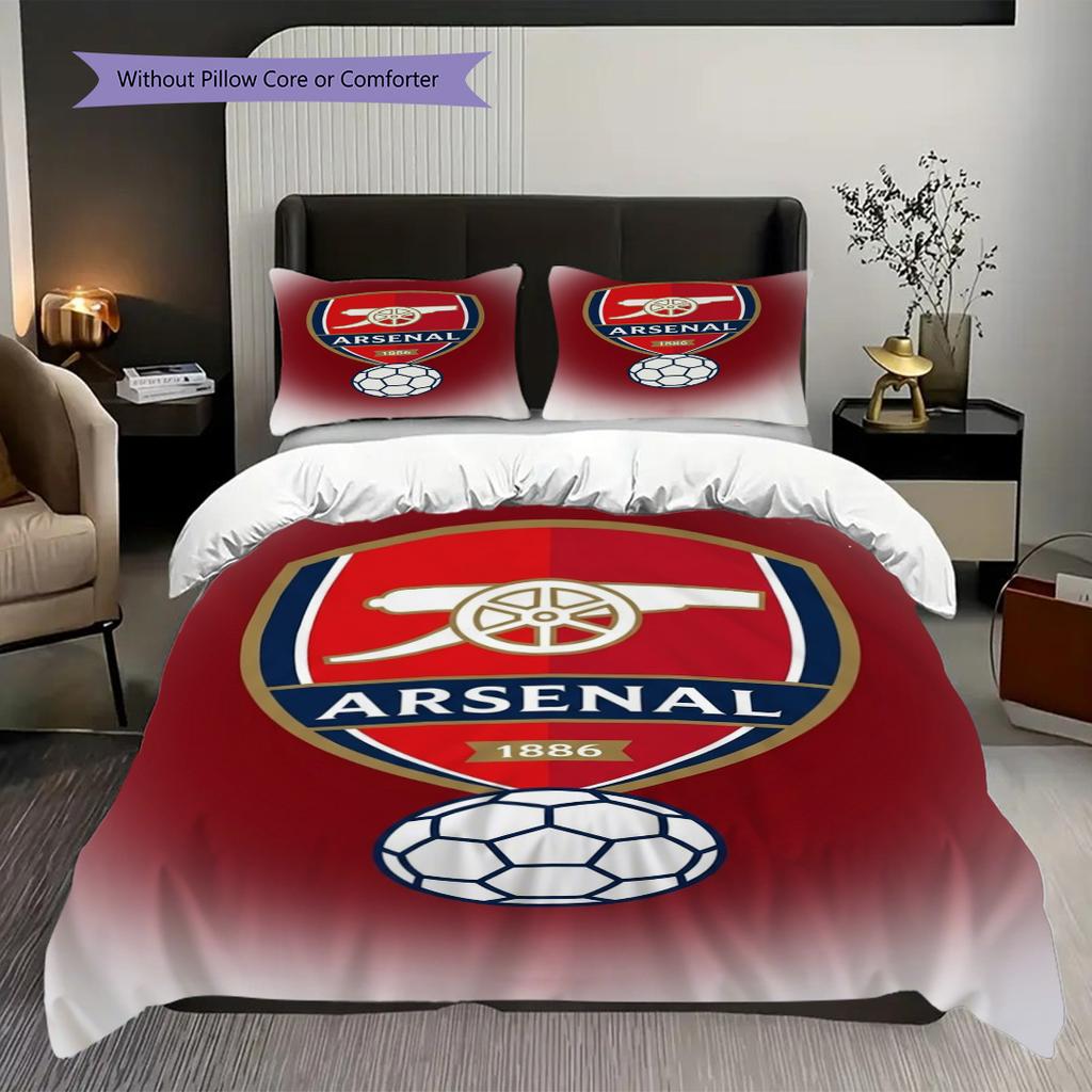 "Iconic Arsenal Football Emblem" Bedding (1 * duvet cover + 2 * pillowcase, without core) 2DFlat Bedding set Soft and comfortable