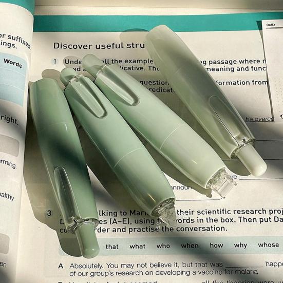 4Pcs Double Sided Application Adhesive Pens Instant Tape Pens Easy Bonding Glue Stick Roller Portable