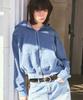 Sserpe Raw Pigment Waffle Zip-Up Hoodie Blue