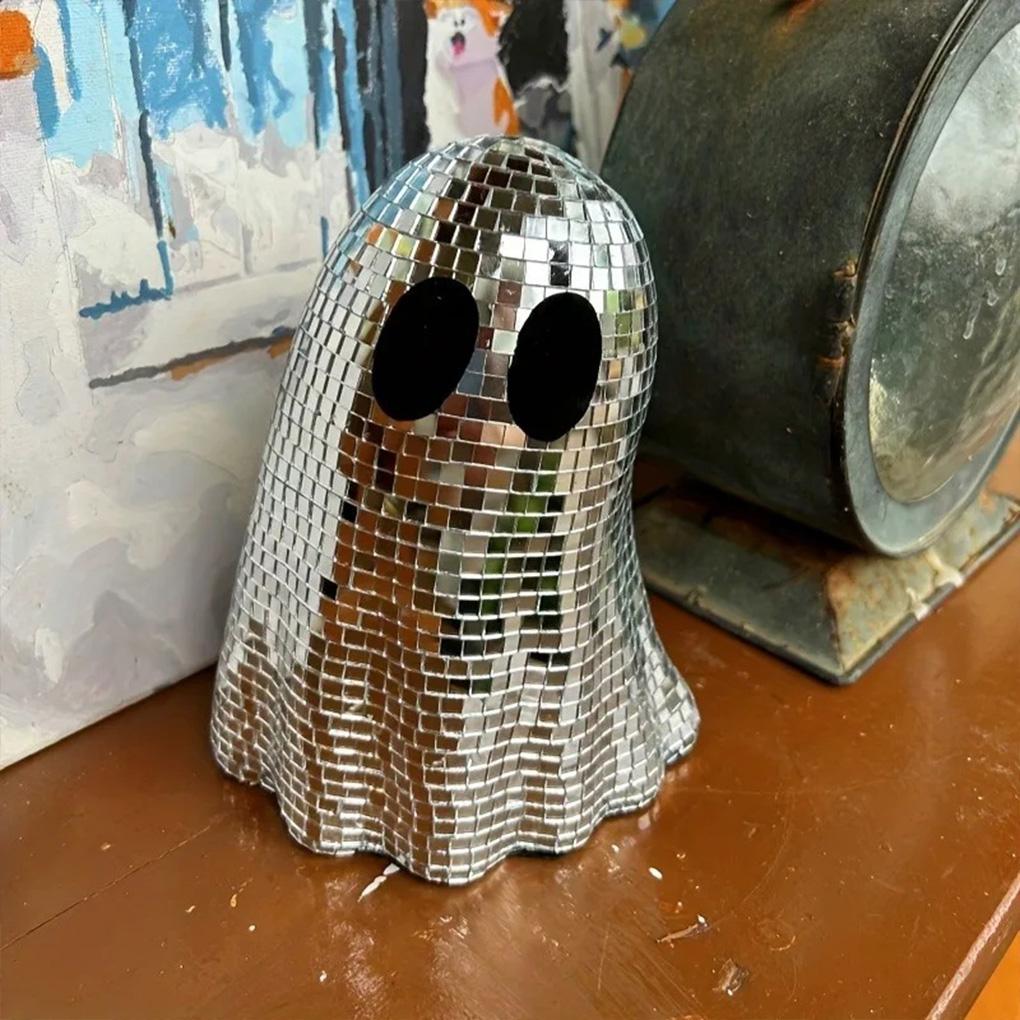 New Halloween Disco Ghost Statues Ornament, Festival Party Cute Decorative Statues, Halloween Decoration Cute Spooky Statue Gift