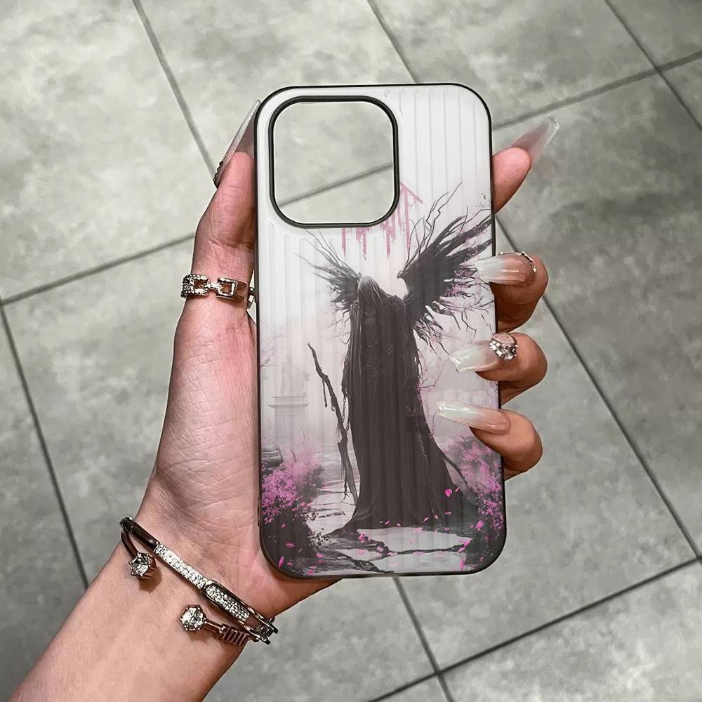 

S-Sleep T-Token For IPhone 11 12 13 14 17 16 15 Pro Max Plus Pro Corrugated Pattern Shockprooof Cover iPhone 12