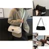 Trendy 2024 Women's Corduroy Crossbody Bag In Black White Gray Brown For Casual Style