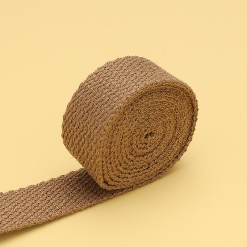 20-50mm 2mm Thick Cotton Webbing Tapes Canvas Webbings Ribbon for Sewing Clothing Belt DIY Bags Strap Band Accessories 10Meters