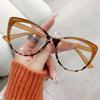 Glasses Women Retro Anti-Blue Light Cat Eye Frame Glasses Vintage Computer Eye Production Eyeglasses Classic Plain Spectacles