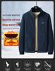 2024 Dad's Fleece-Lined Winter Jacket: Warm, Thick Stand-up Collar Coat for Middle-Aged and Elderly Men