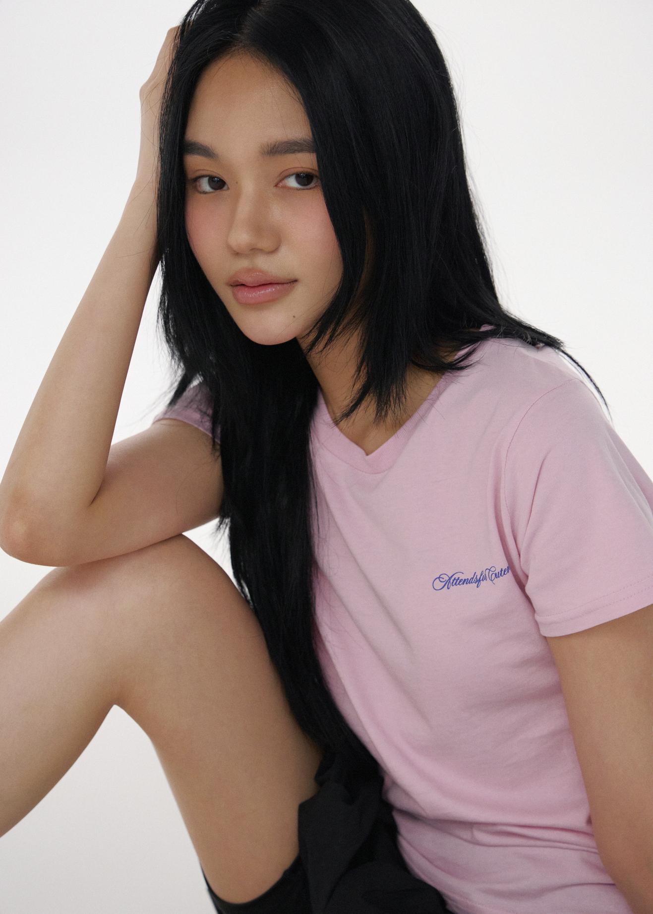Attens Attends For Cuteness Tee (Baby Pink)